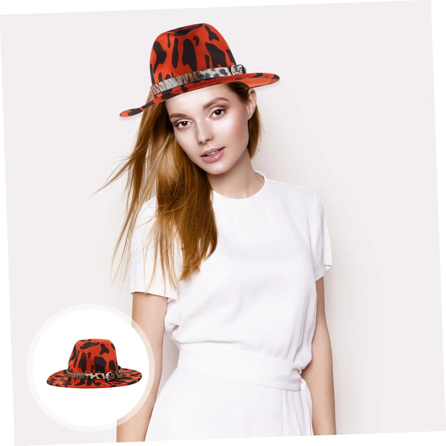 1pc Jazz Top Hat Party Performance Hat Fedora Hat Fedora Cosplay Cap Ladies Cap Flat Cap Ladies Hat