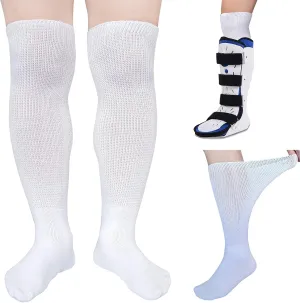 2 Pairs Replacement Sock for Air cast Walking Boot Walker Brace - Air Cam Walkers Fracture Boot Orthopedics Socks Cast Boot Sock 2 Pairs