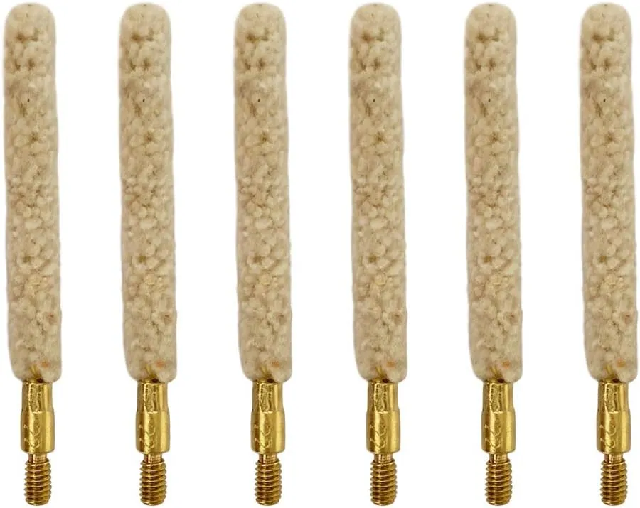 .22 Cal Bore Mop Gun Cleaning Brush for 22lr Rifle Pistol Handgun Cleaning (6 Pieces)