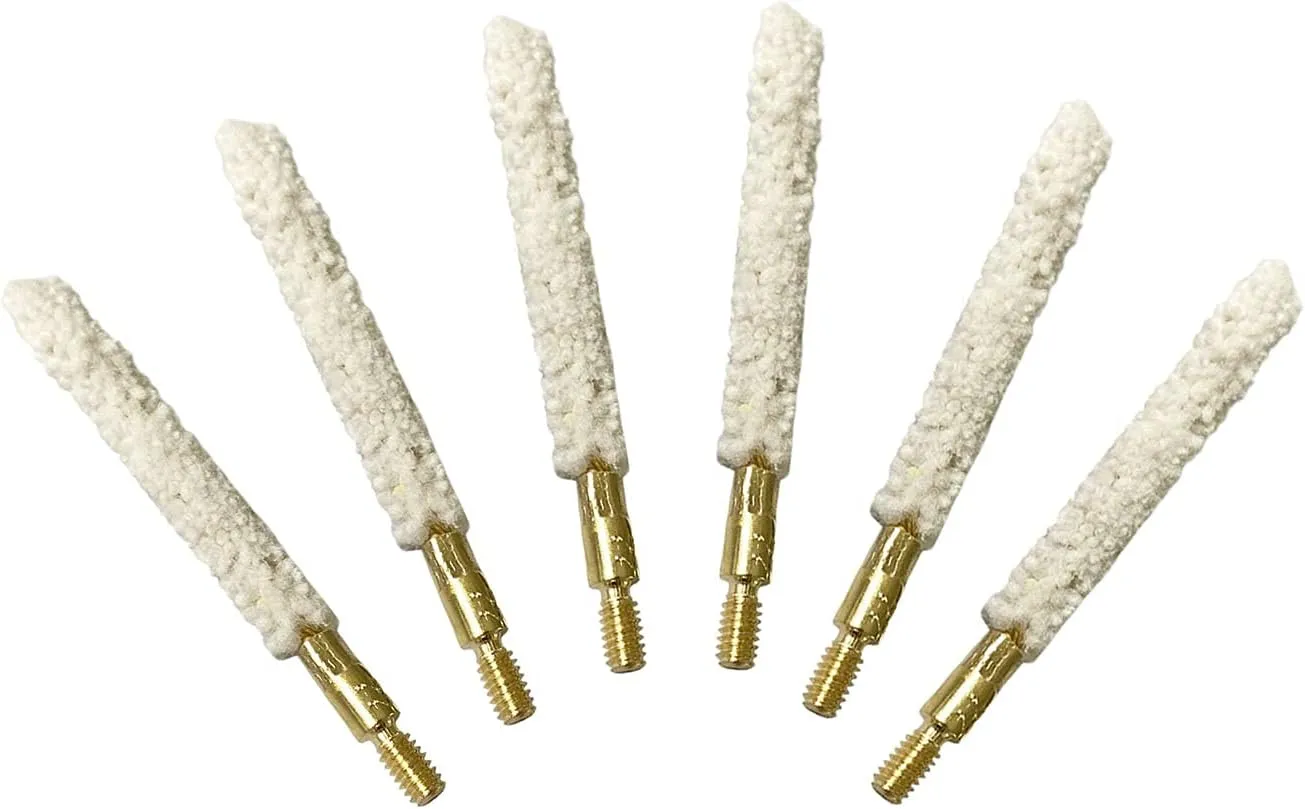 .22 Cal Bore Mop Gun Cleaning Brush for 22lr Rifle Pistol Handgun Cleaning (6 Pieces)
