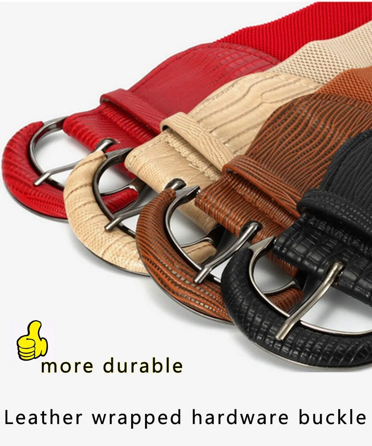 3 pieces of women's wide belts, waist belts, leather elastic belts, ladies dresses, decorative belt hooks