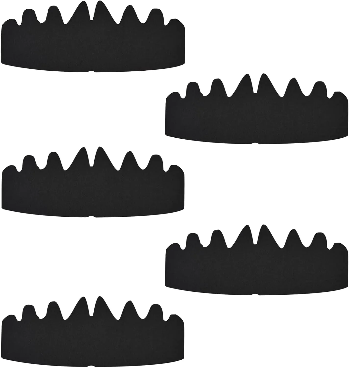 5 Pcs Black Baseball Caps Inserts Shapers Flexible Washable Reusable Hat Liner Cap Fitter Inserts Felt Hat Sweat Liner Hat Support Brim Hat Crown for Snapback Caps Fitted Caps Ball Sports Caps