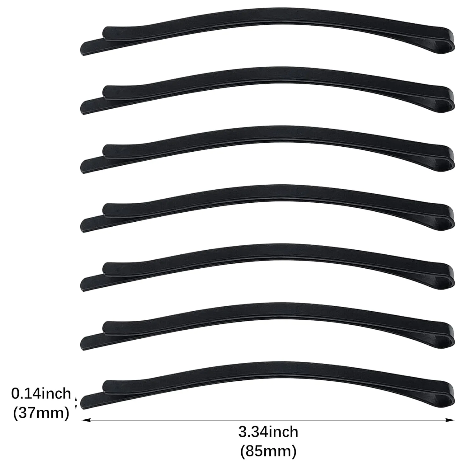 50 Black Jumbo Bobby Pins, 3.34 Inch Metal Hair Clips Hair Pin Bobby-pins Hairpins Hair Accessories for Women Thick Long Updo Hair Style