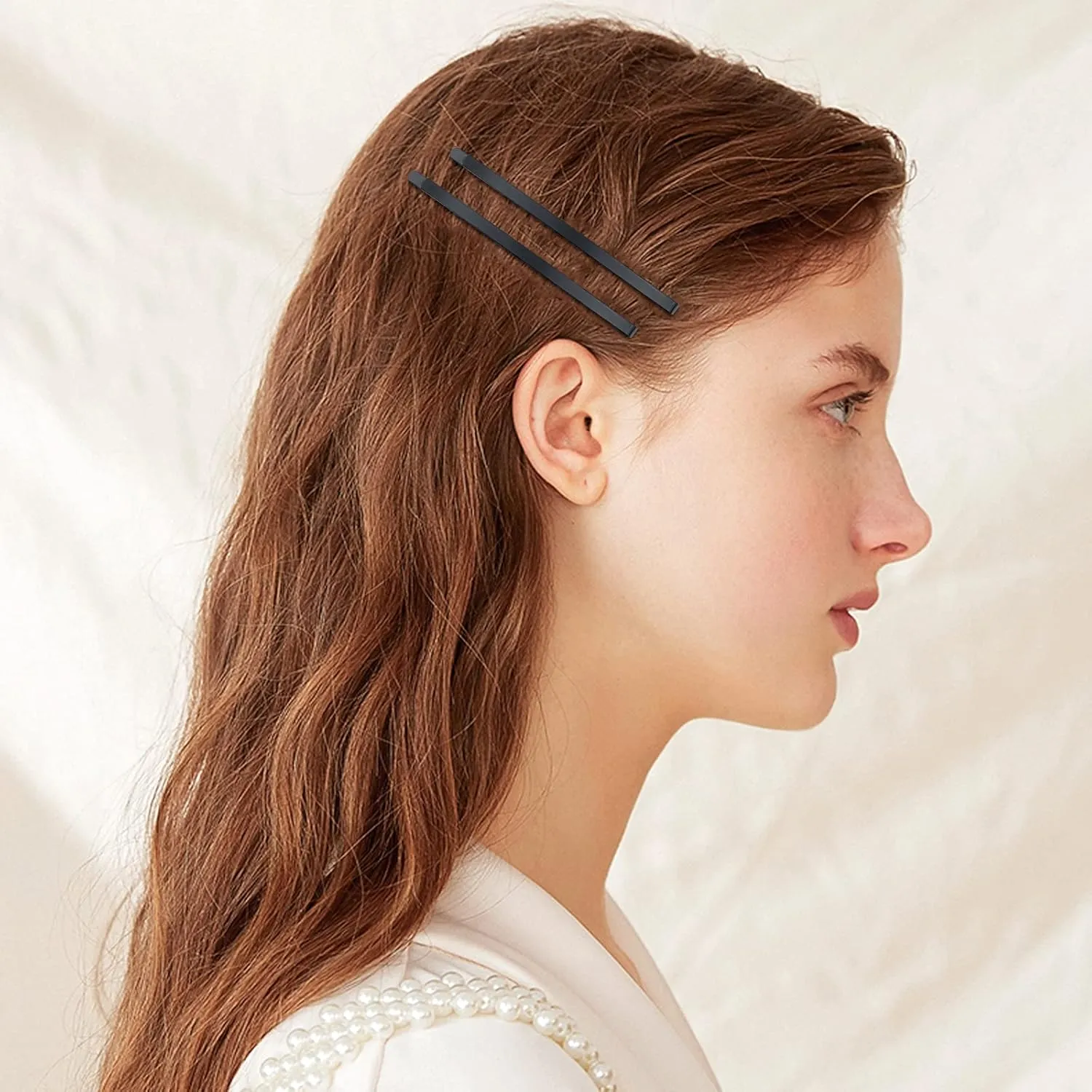 50 Black Jumbo Bobby Pins, 3.34 Inch Metal Hair Clips Hair Pin Bobby-pins Hairpins Hair Accessories for Women Thick Long Updo Hair Style