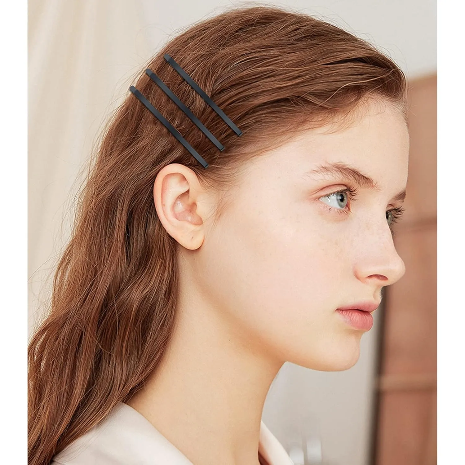 50 Black Jumbo Bobby Pins, 3.34 Inch Metal Hair Clips Hair Pin Bobby-pins Hairpins Hair Accessories for Women Thick Long Updo Hair Style