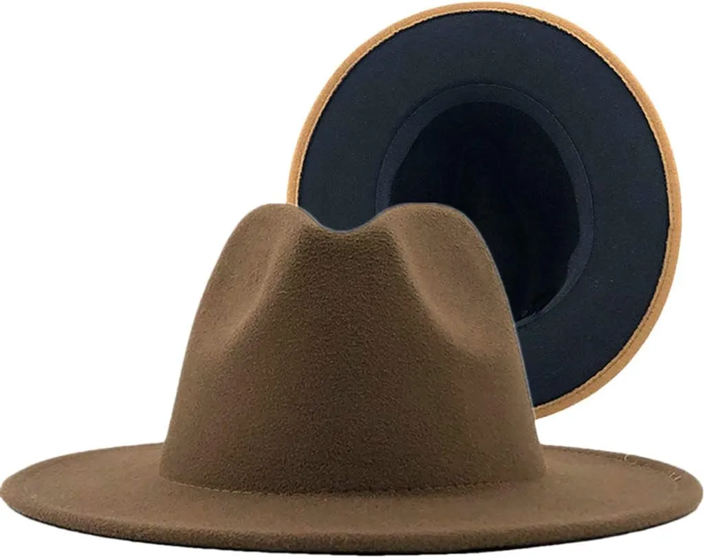 60CM Womens Fedora Hat Men Fashion Black Jazz Hat Winter Spring Woolen Blend Cap Outdoor Casual Hat