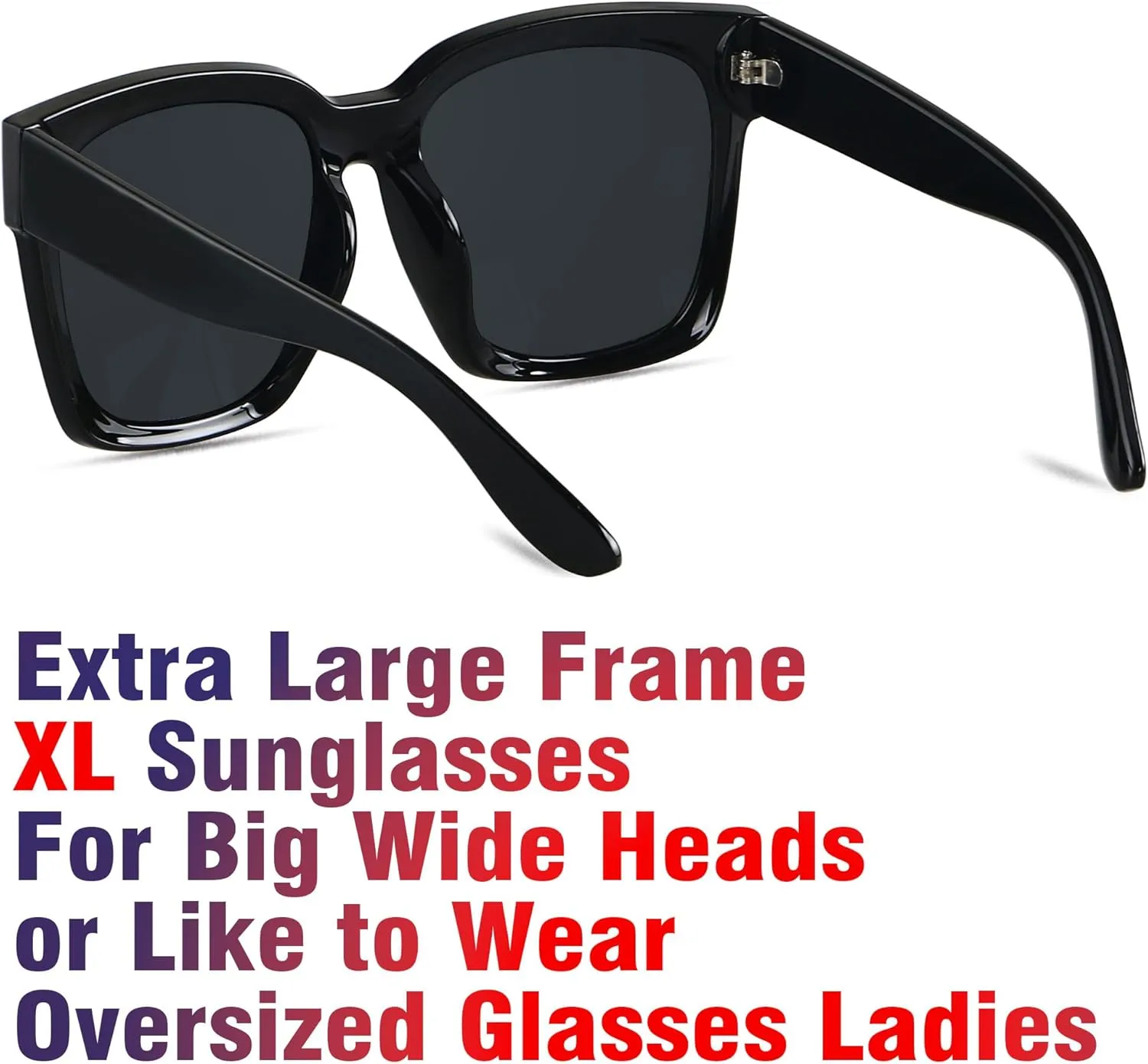 ANDWOOD Oversized Sunglasses for Women Big Large Square Wide Frame Shades Retro Trendy Fashion UV Protection