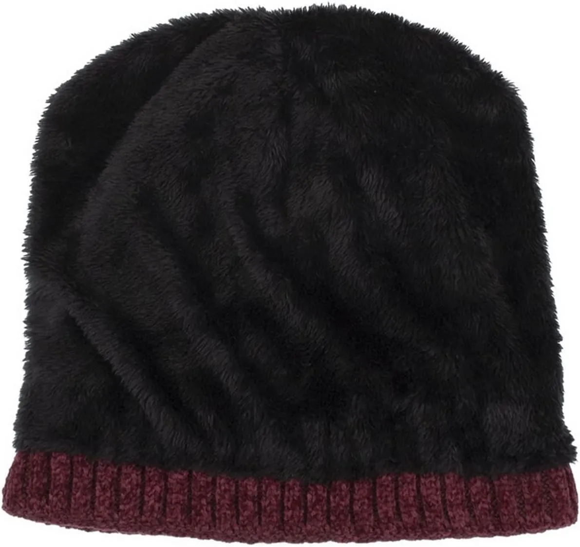 Beanie for Men Women Soft Stretch Cable Knit Beanies Ribbed Skull Cap Cuff Beanie Knitted Soft Warm Winter Hat