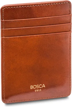 Bosca Old Leather RFID Blocking Front Pocket Wallet with Magnetic Money Clip - Leather Wallet for Men