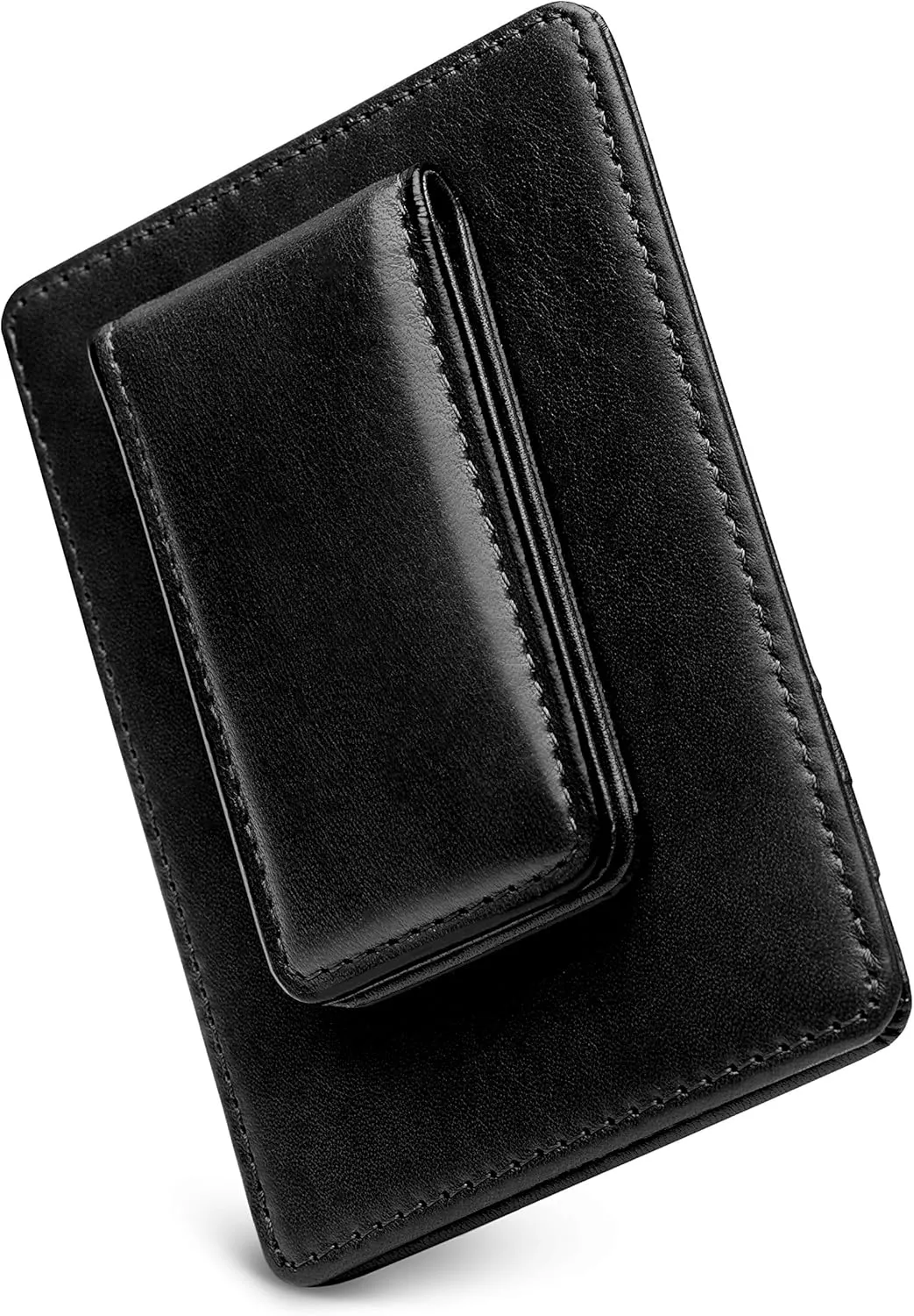 Bosca Old Leather RFID Blocking Front Pocket Wallet with Magnetic Money Clip - Leather Wallet for Men