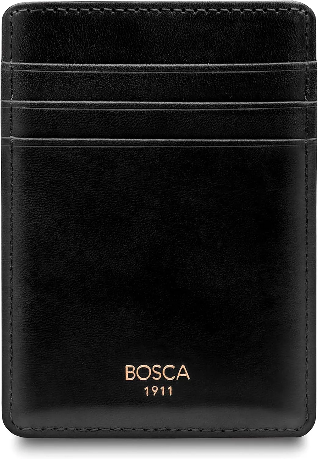Bosca Old Leather RFID Blocking Front Pocket Wallet with Magnetic Money Clip - Leather Wallet for Men