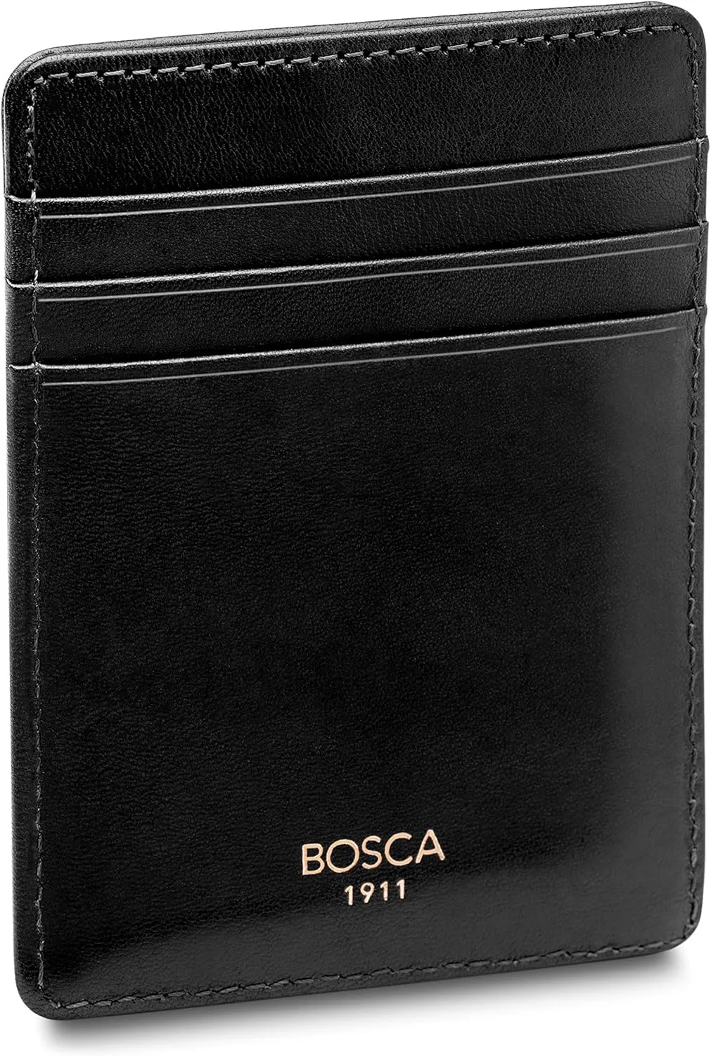 Bosca Old Leather RFID Blocking Front Pocket Wallet with Magnetic Money Clip - Leather Wallet for Men