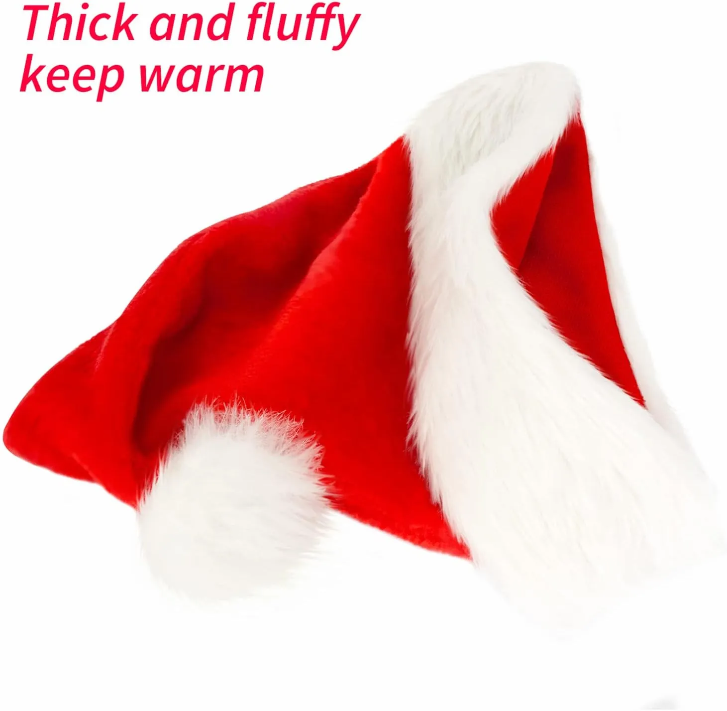 BOSONER Santa Hat: Christmas Hat Adult - Santa Hat for Women and Men - Led Santa Hat