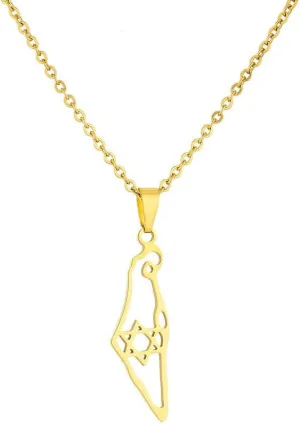 'Bring Them Home Now' Necklace: Israel Map Flag Jewelry for Women, Men, and Unisex Chain Necklace - Show Your Support for Israel, Stand with Israel