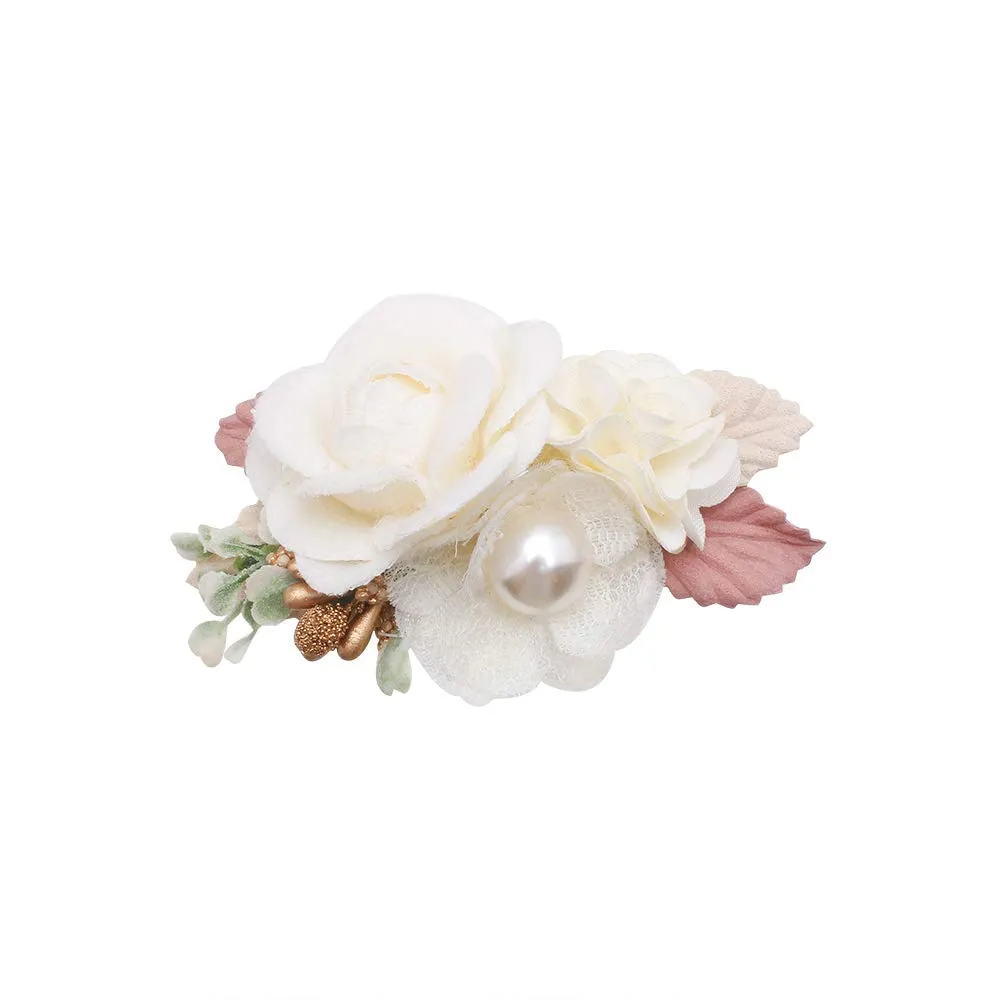 cherrboll Flower Hair Clips Set 3pcs Floral Hair Bow Accessories for Baby Girl Toddles Teen Gifts