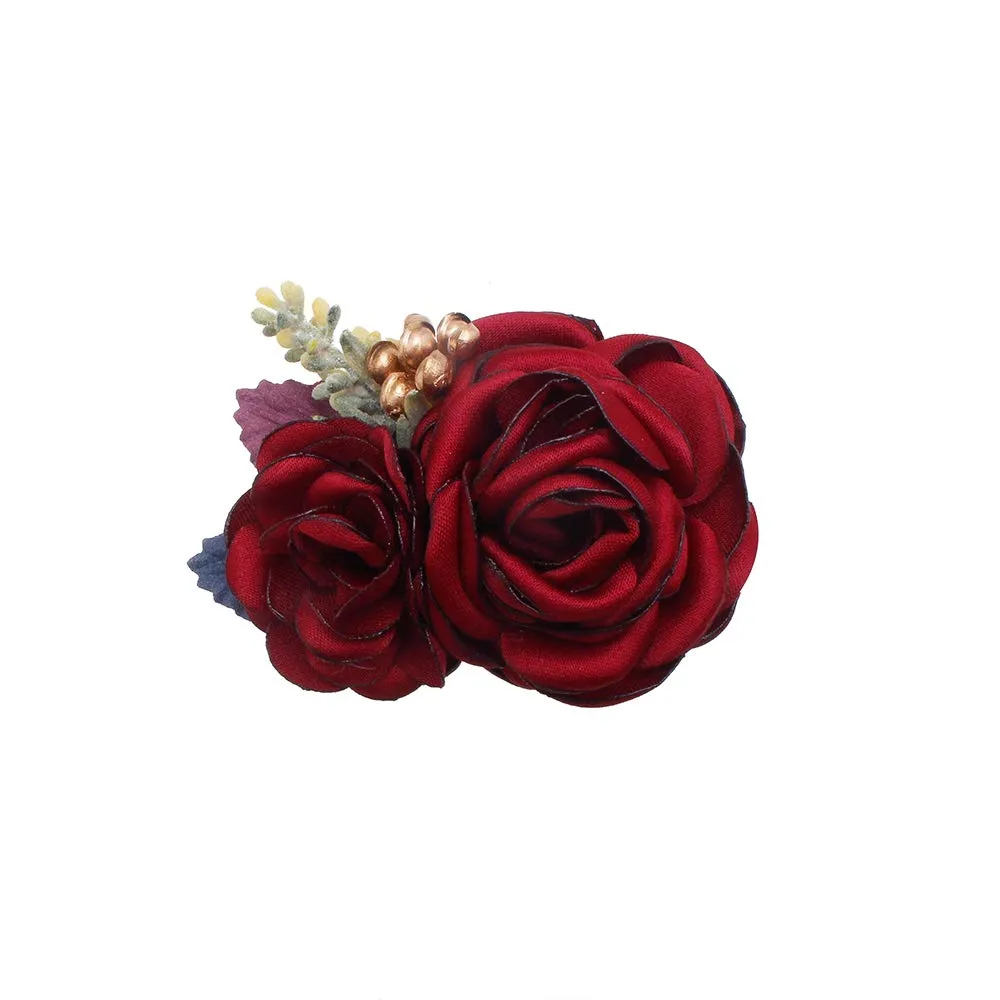 cherrboll Flower Hair Clips Set 3pcs Floral Hair Bow Accessories for Baby Girl Toddles Teen Gifts