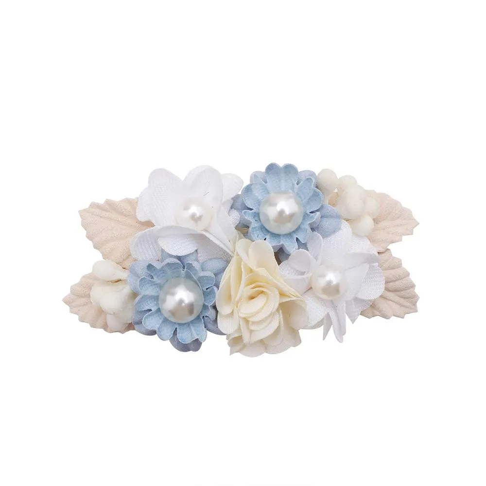 cherrboll Flower Hair Clips Set 3pcs Floral Hair Bow Accessories for Baby Girl Toddles Teen Gifts