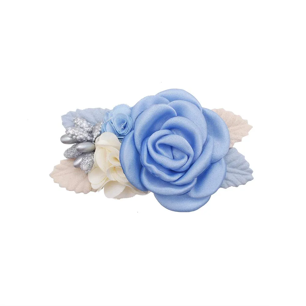 cherrboll Flower Hair Clips Set 3pcs Floral Hair Bow Accessories for Baby Girl Toddles Teen Gifts