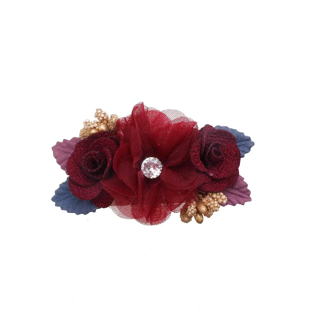 cherrboll Flower Hair Clips Set 3pcs Floral Hair Bow Accessories for Baby Girl Toddles Teen Gifts