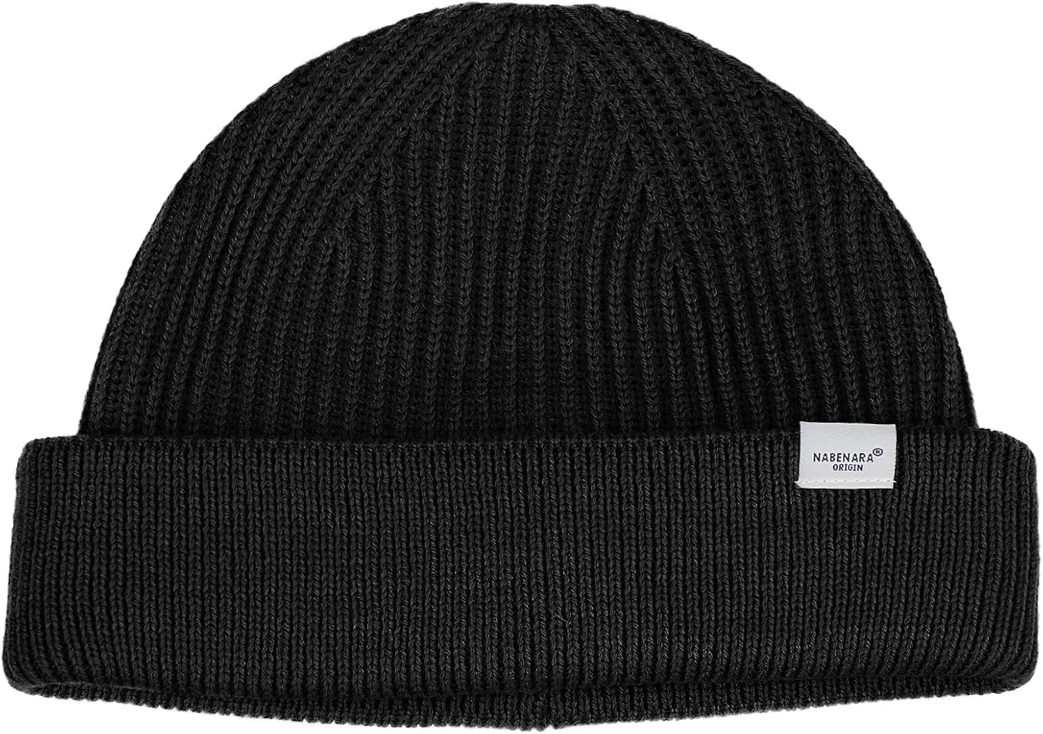 Clakllie Trawler Beanie Watch Hat Knit Cuffed Skullcap Roll-up Edge Stocking Hats Rolled Cuff Knitted Hat Ski Cap