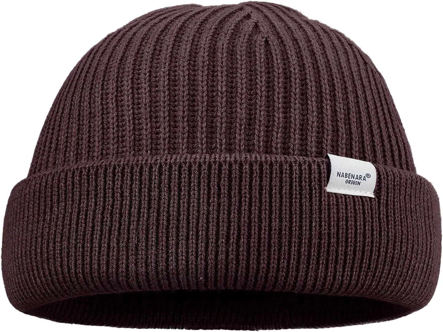 Clakllie Trawler Beanie Watch Hat Knit Cuffed Skullcap Roll-up Edge Stocking Hats Rolled Cuff Knitted Hat Ski Cap