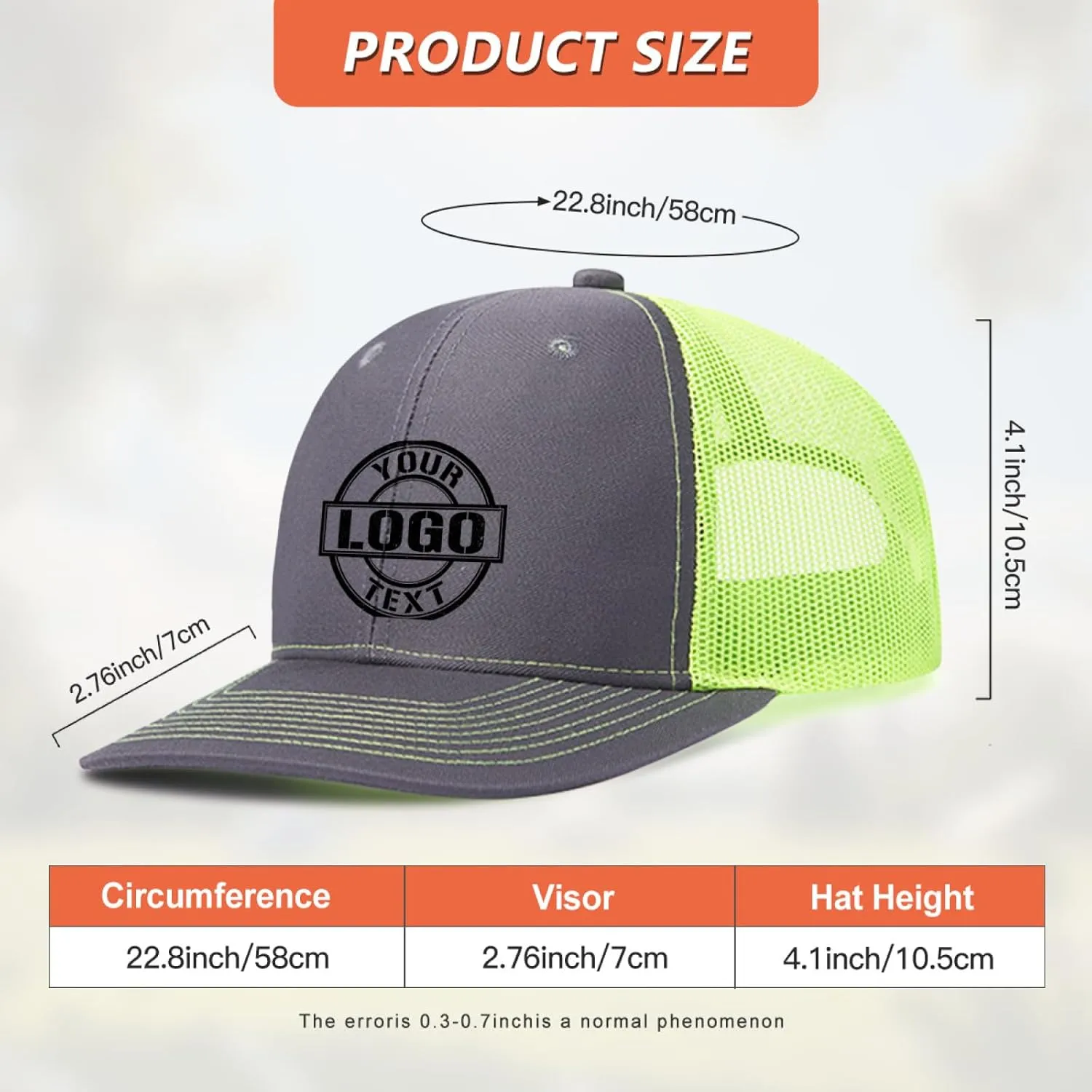 Custom Hats for Men Women Custom Hats Design Your Own Logo Customized Trucker Hat Customize Baseball Hat