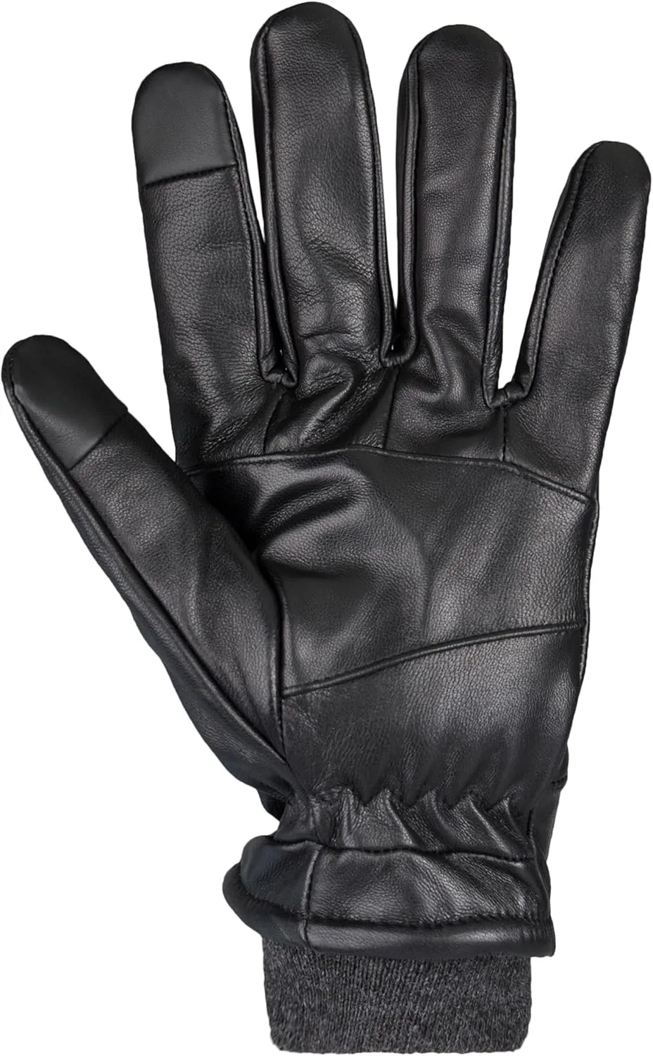Dockers Men's Warm Leather Winter Gloves with Smartphone Touchscreen Capability