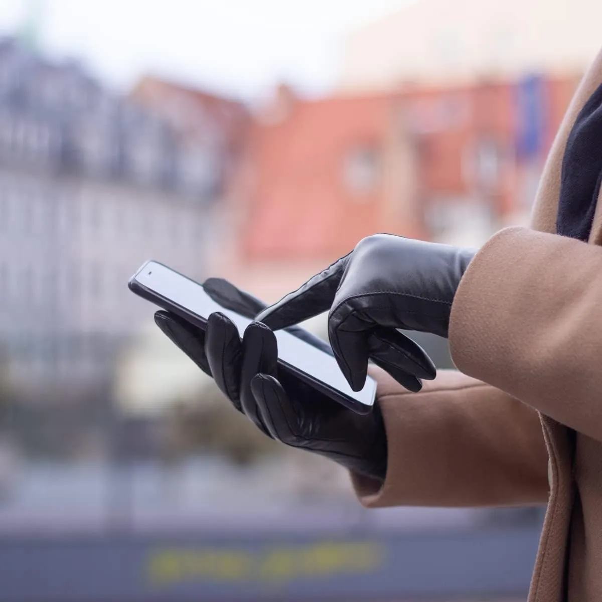Downholme Vegan Leather Gloves for Women