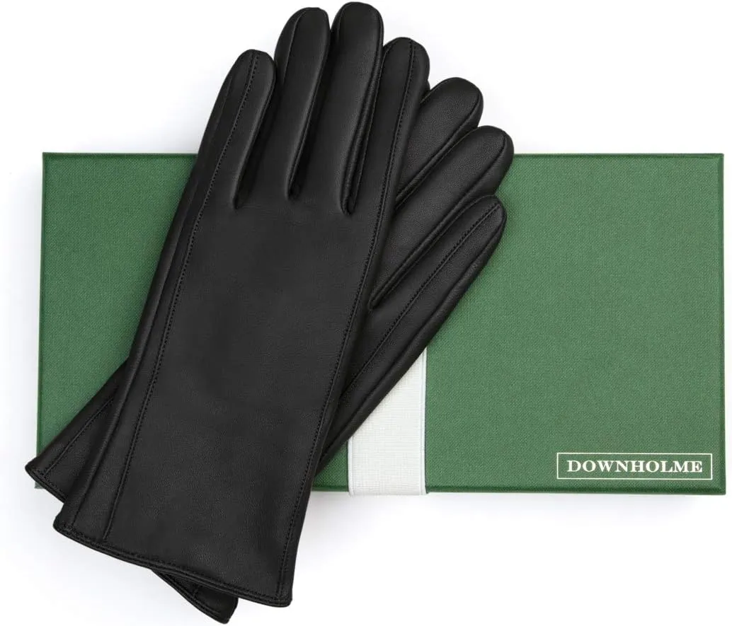 Downholme Vegan Leather Gloves for Women