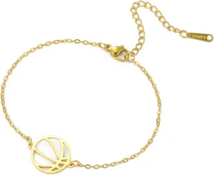 Dreuyet Sports Ball Bracelets for Women Men Minimalism Baseball Basketball Volleyball Badminton Racket Pendant Bracelet Charming Sport Theme Bracelets