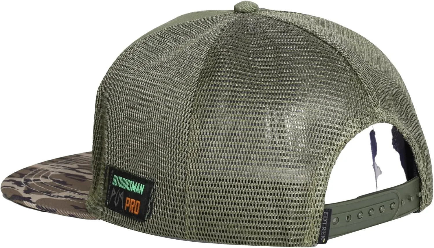 EDTREK Outdoorsman Pro Trucker Breathable Mesh Performance Cap - Flat Brim Snapback Hat