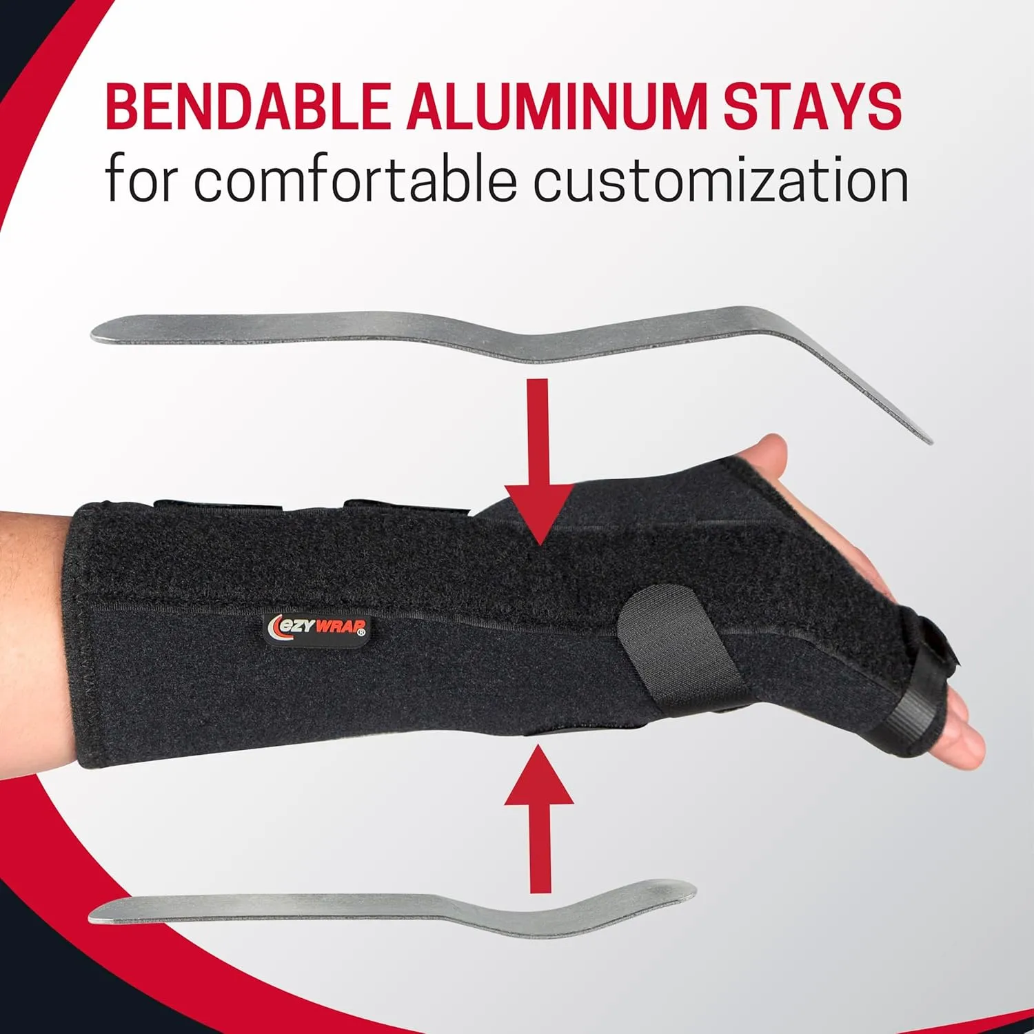 Ezywrap The Boxer Orthosis Orthopedic Hand & Wrist Brace | Wrist Brace for Women & Men | Wrist Support Strap for Sprain, Wrist Sleeve, Metacarpal Wrap Brace | Extra Small | Right | (Single/Black)