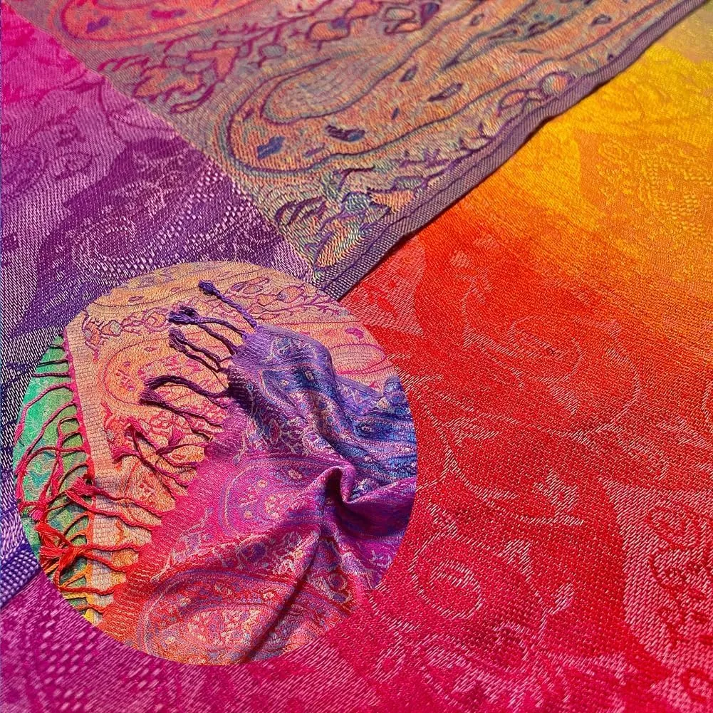 Fashion Women's Silk Scarf Luxury Satin Shawl Wraps