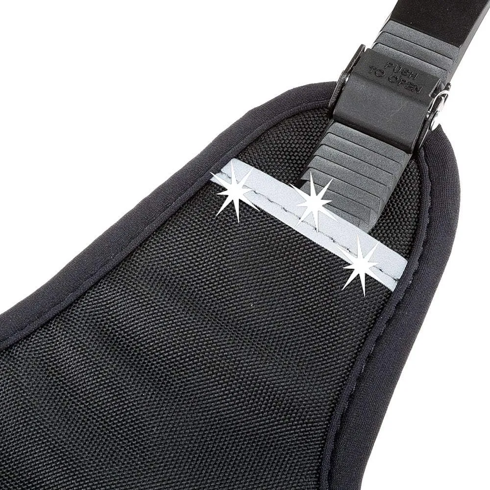 Ferplast Ergonomic Chest Harness for Medium-Small Dogs Ergotrekking P Small, Six Fastenings with Micro Regulation, Soft Padding, Reflective, Perfect for a Day Out Trekking, Black