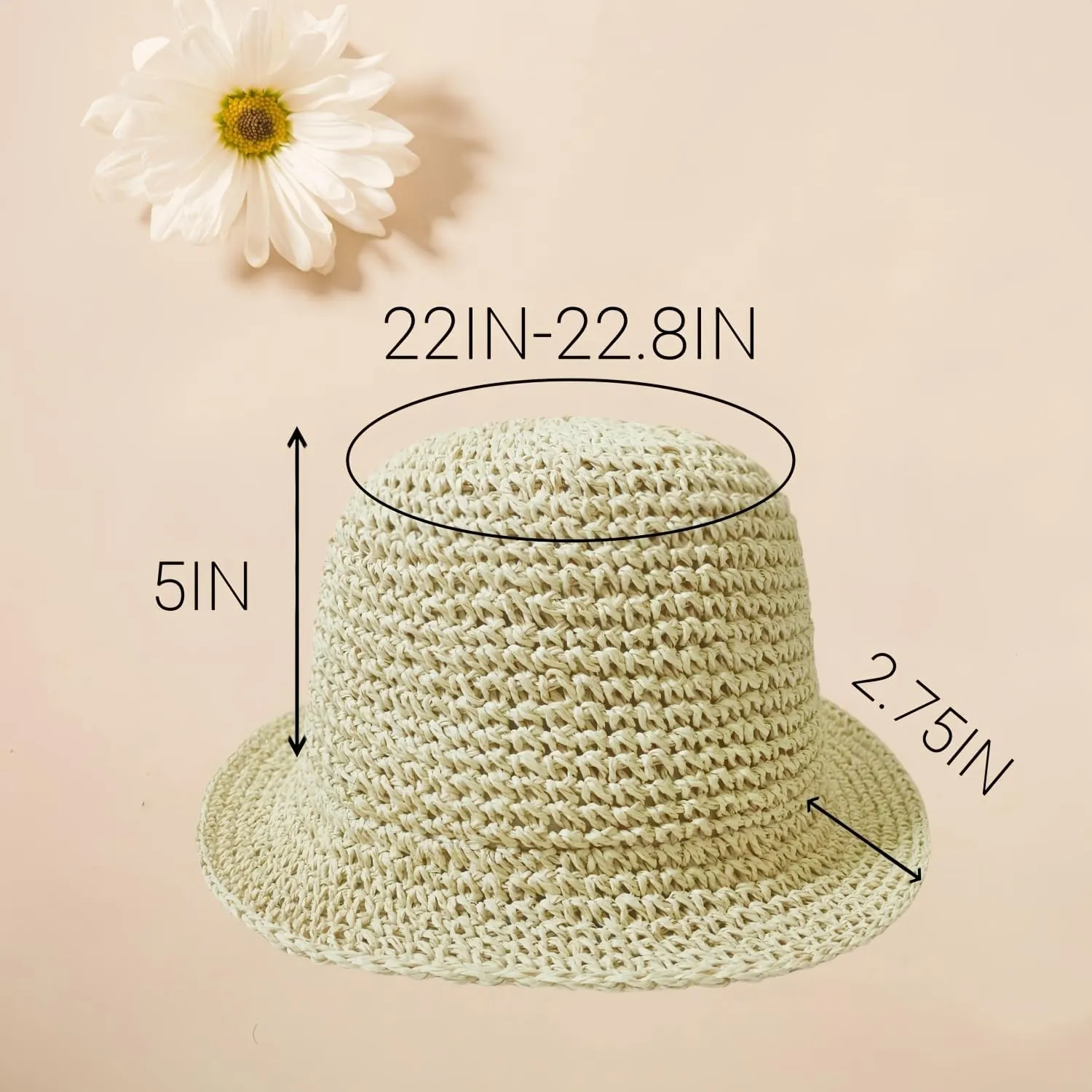 Floppy Big Beach Straw Hats for Women Foldable Summer Wide Brim Packable Sun Hat Womens Travel Straw Fedora Hat