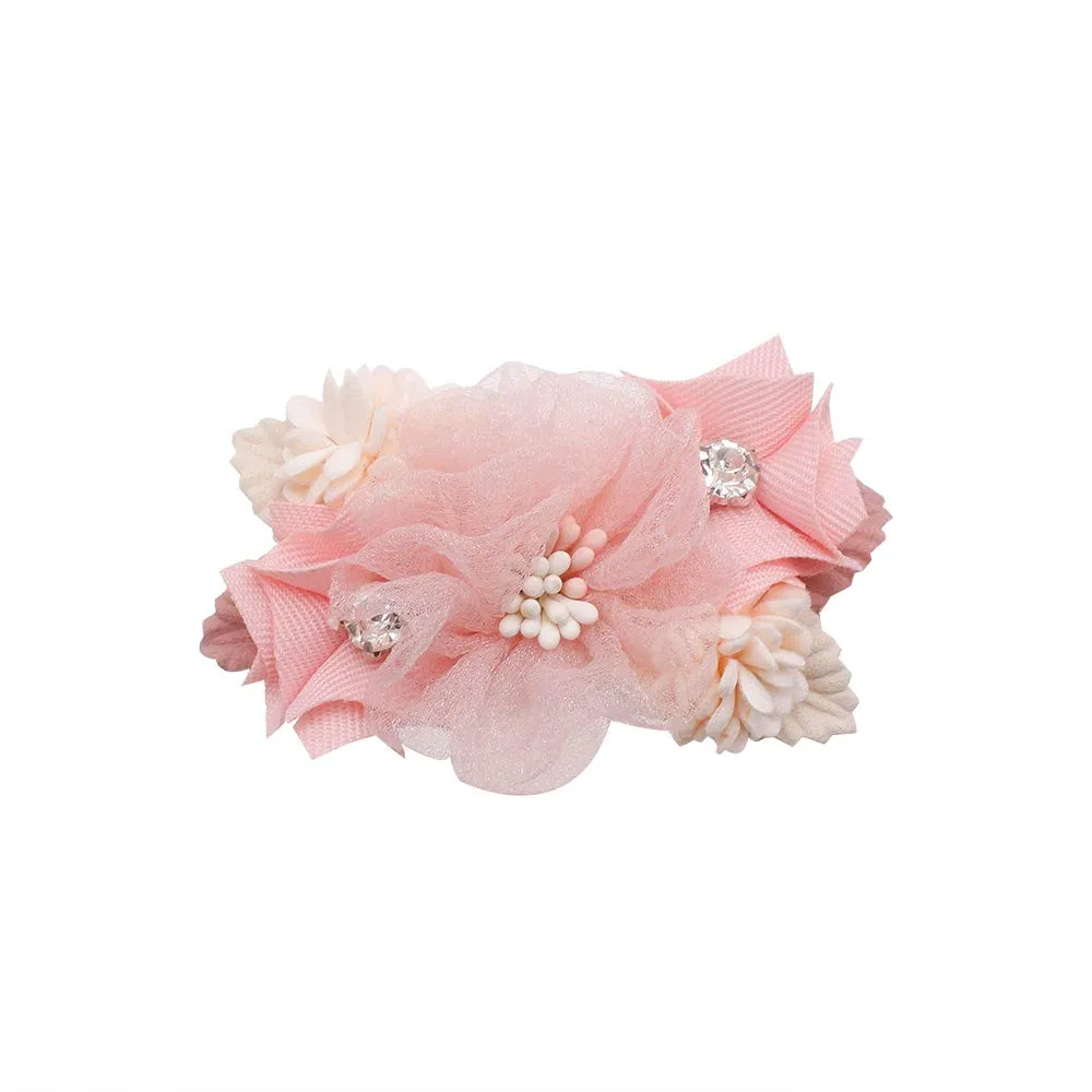 Flower Hair Clips Set-Cherrboll 3pcs Floral Hair Bow Accessories for Baby Girl Toddles Teen Gifts