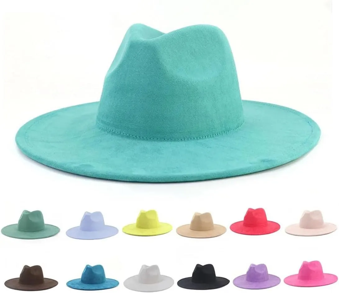 Hgvcfcv Men's and Women's Jazz Hat British Style Sombrero Hombre Fedora Hats for Women Fashionable