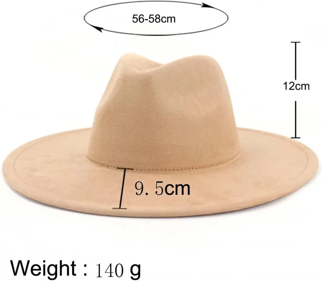 Hgvcfcv Men's and Women's Jazz Hat British Style Sombrero Hombre Fedora Hats for Women Fashionable