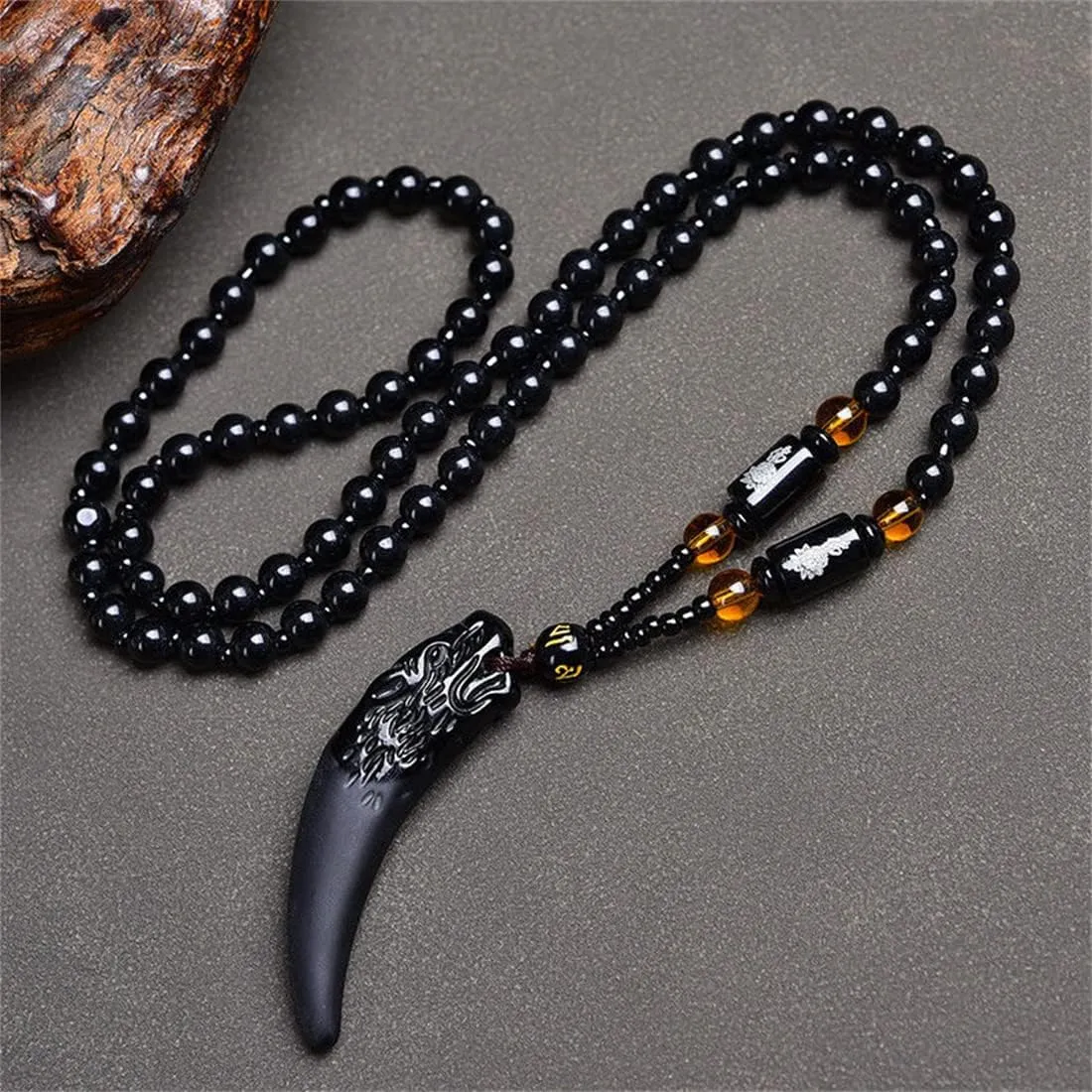 JILIYUPA 2Pcs Norse Viking Pendant Necklace Bracelet Set for Men/Women, Classic Necklace Stainless Steel Black Viking Necklace for Men Rune Amulet Jewelry Viking Gift for Men