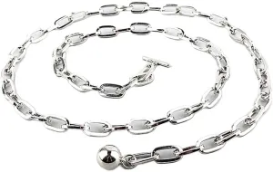 JSEIAJB Women's Round Waist Chain Versatile Decorative Dress With Thin Waistband For Women