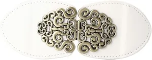 JSEIAJB Women's Versatile Belt With Retro Carved Buckle Wide Waist Closure Women's Accessories Decorative Belt