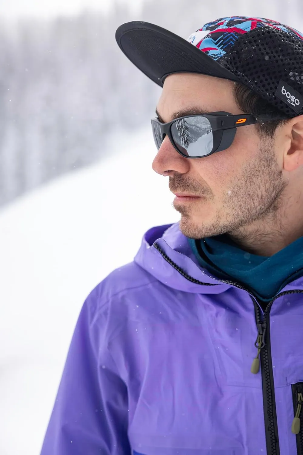 Julbo Camino Glacier Sunglasses for Men & Women w/Removable Side Shields for Hiking, Skiing, Trekking - 100% UV Protection