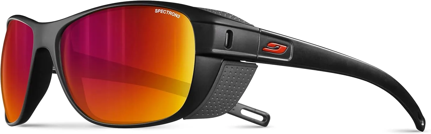 Julbo Camino Glacier Sunglasses for Men & Women w/Removable Side Shields for Hiking, Skiing, Trekking - 100% UV Protection