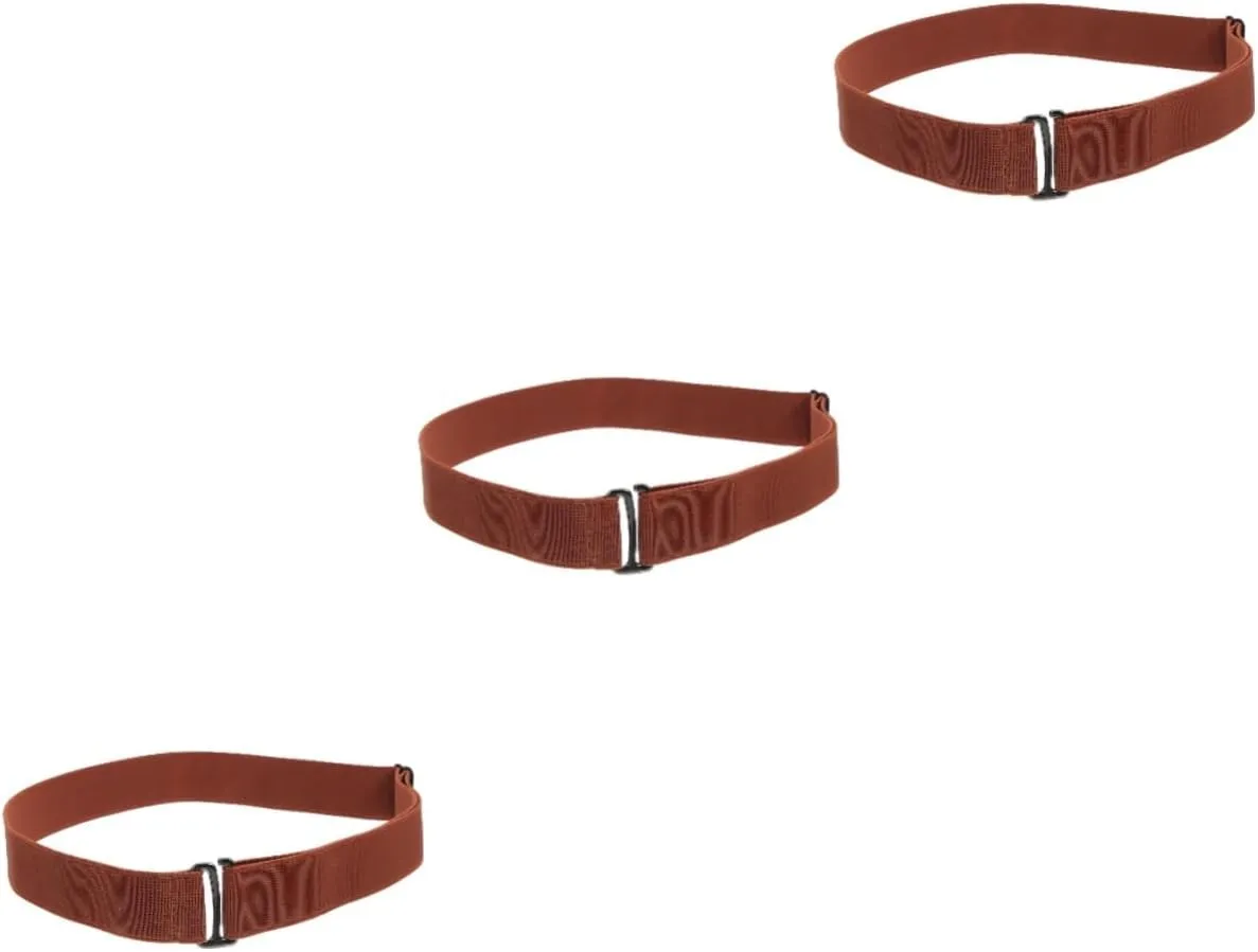 KESYOO 3pcs Elastic Invisible Belt Non Slip Waist Belt Non Slip Belt Elastic Buckle Belt Jeans Belts Women Elastic Belt Waist Belts Invisible Belts Alloy Men and Women Tight The Lazy