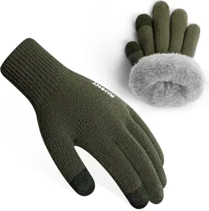 Kids Winter Gloves for Boys Girls Children Toddler Thermal Wool Knit Gloves with Insulated Fleece Lining Keep Hand Warm Gift