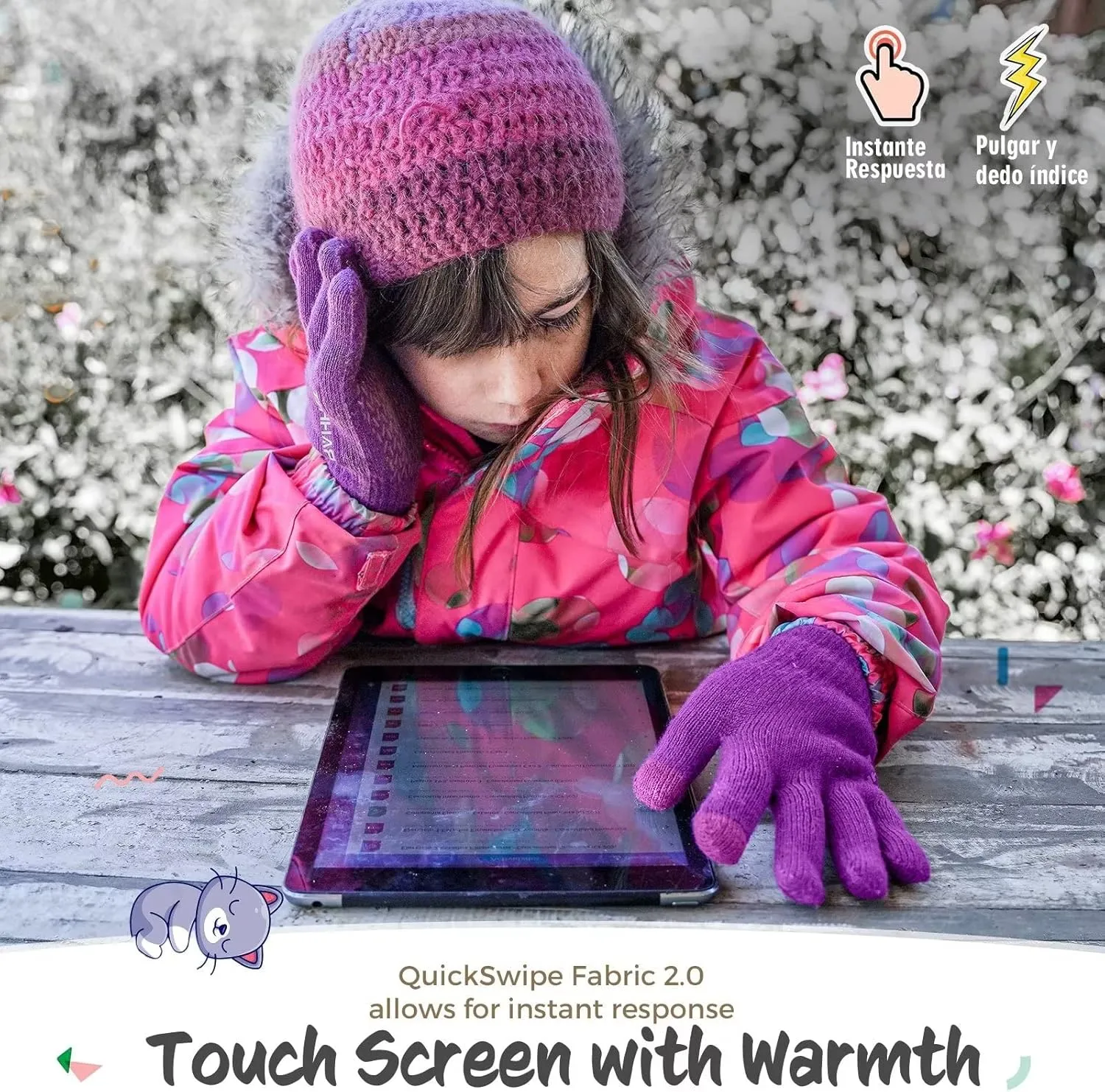 Kids Winter Gloves for Boys Girls Children Toddler Thermal Wool Knit Gloves with Insulated Fleece Lining Keep Hand Warm Gift