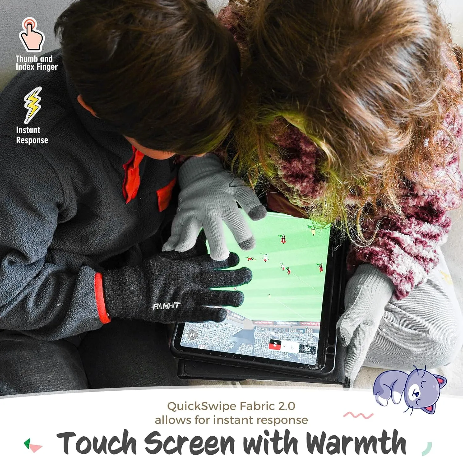 Kids Winter Gloves for Boys Girls Children Toddler Thermal Wool Knit Gloves with Insulated Fleece Lining Keep Hand Warm Gift