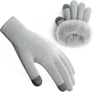 Kids Winter Gloves for Boys Girls Children Toddler Thermal Wool Knit Gloves with Insulated Fleece Lining Keep Hand Warm Gift