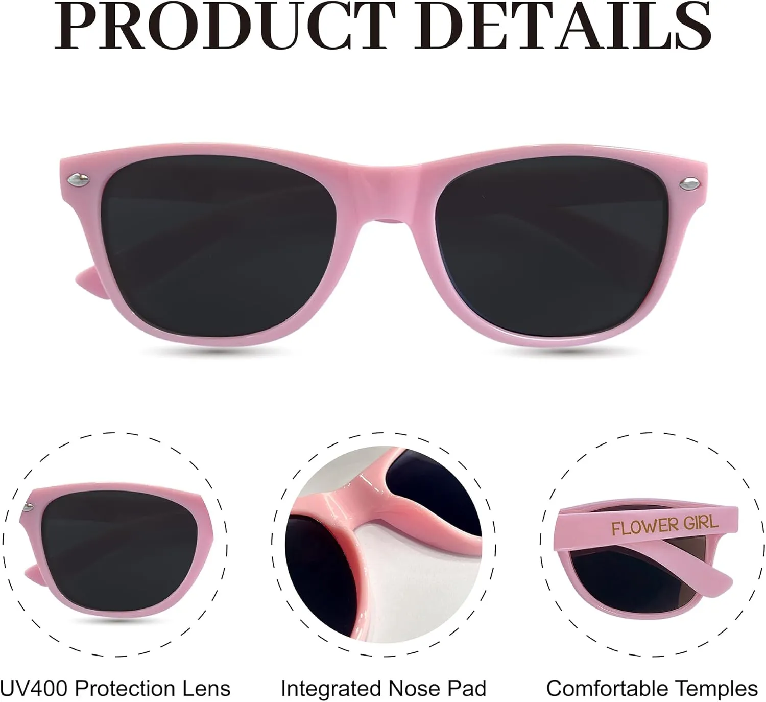 LADY&HOME Ring Security & Ring Bearer Sunglasses,Ring Bearer/Ring Security Proposal,Wedding Favors Gift for Little Boys