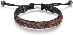 Leather Bracelet for Men, Brown Adjustable Braided Leather Bracelet Wristband, Men's Leather Jewelry